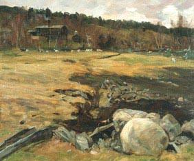 Gustav Wentzel Hostlandskap Norge oil painting art